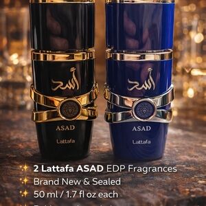 Lattafa ASAD EDP Fragrances Set - Black and Blue